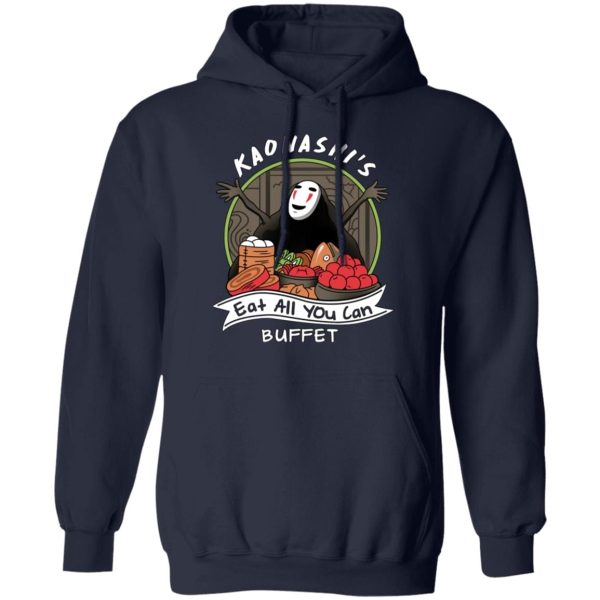 Haku Spirited Away Dragon - Spirited Away – No Face Kaonashi Buffet Hoodie-Apparel, Haku Spirited Away Dragon, Hoodie, kaonashi, no face, Spirited Away