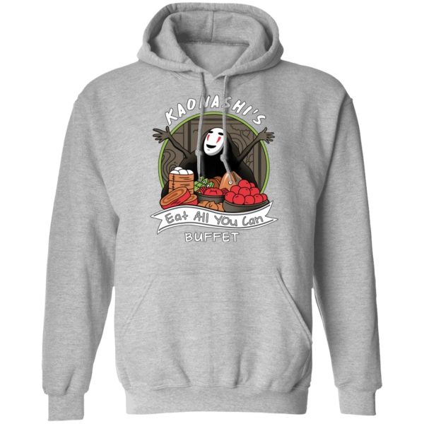 Haku Spirited Away Dragon - Spirited Away – No Face Kaonashi Buffet Hoodie-Apparel, Haku Spirited Away Dragon, Hoodie, kaonashi, no face, Spirited Away