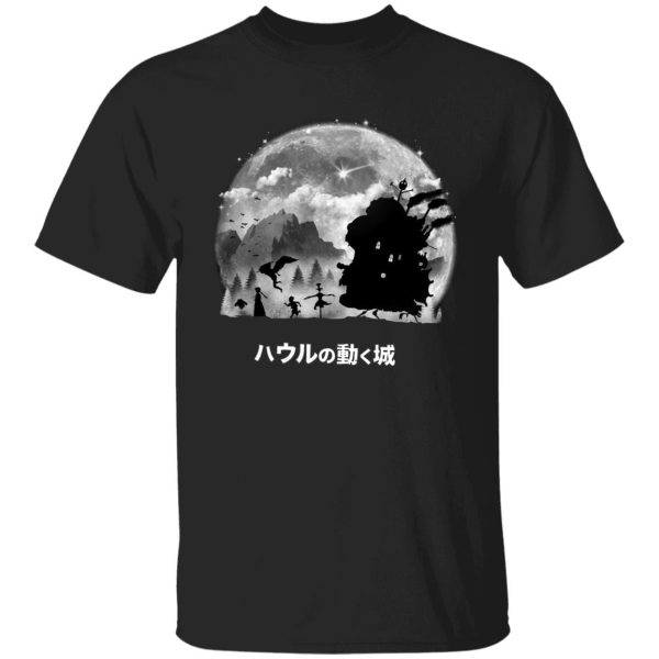 Studio Ghibli Howl's Moving Castle - Howl’s Moving Castle – Walking in the Night T Shirt-Apparel, Howl's Moving Castle, Studio Ghibli Howl's Moving Castle, Tshirt