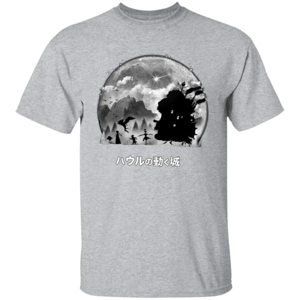 Studio Ghibli Howl's Moving Castle - Howl’s Moving Castle – Walking in the Night T Shirt-Apparel, Howl's Moving Castle, Studio Ghibli Howl's Moving Castle, Tshirt