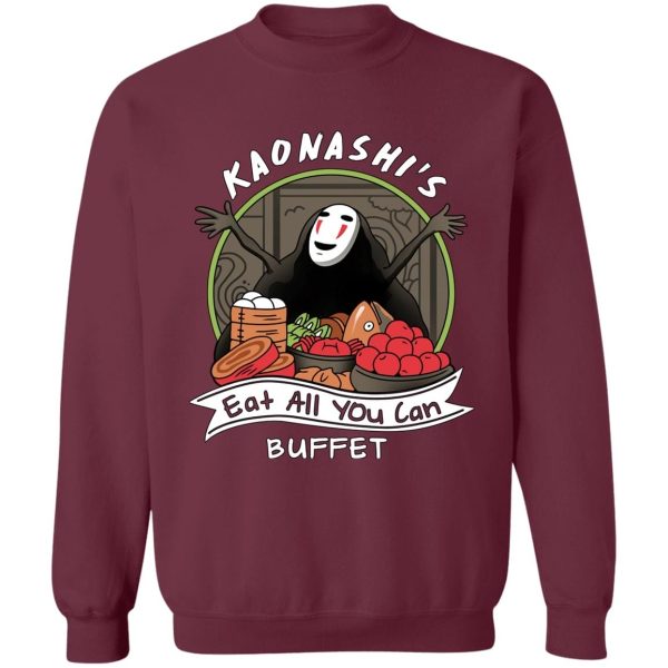 Spirited Away Hayao - Spirited Away – No Face Kaonashi Buffet Sweatshirt-Apparel, kaonashi, no face, Spirited Away, Spirited Away Hayao, Sweatshirt