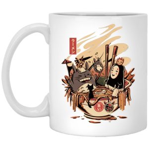 My Neighbor Totoro - Totoro and No Face Ramen Bath Mug-House Decor, kaonashi, Mug, My Neighbor Totoro, no face, Spirited Away