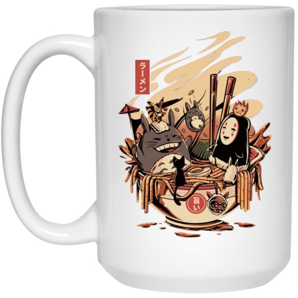 My Neighbor Totoro - Totoro and No Face Ramen Bath Mug-House Decor, kaonashi, Mug, My Neighbor Totoro, no face, Spirited Away