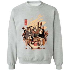 My Friend Totoro - Totoro and No Face Ramen Bath Unisex Sweatshirt-Apparel, kaonashi, My Friend Totoro, My Neighbor Totoro, no face, Spirited Away, Sweatshirt