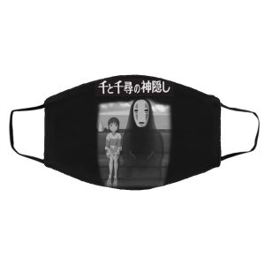 Spirited Away Ghost - Spirited Away – Chihiro and No Face on the Train Face Mask-Accessories, Face Mask, Spirited Away, Spirited Away Ghost