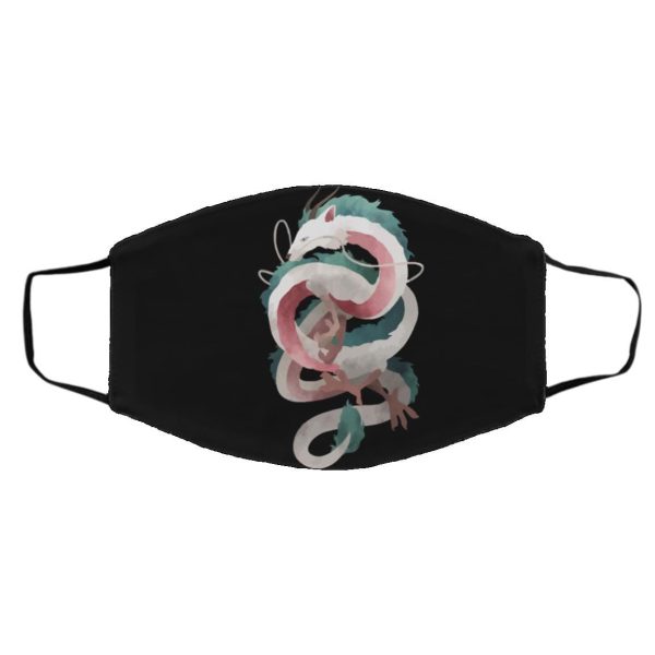 Spirited Away Lin - Spirited Away – Haku Dragon Face Mask-Accessories, Face Mask, Spirited Away, Spirited Away Lin