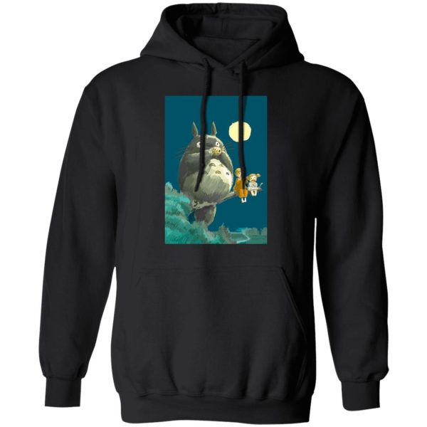 My Neighbor Totoro Soot Sprites - My Neighbor Totoro By The Moon Hoodie Unisex-Apparel, Hoodie, My Neighbor Totoro, My Neighbor Totoro Soot Sprites