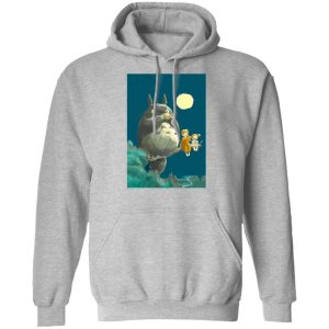 My Neighbor Totoro Soot Sprites - My Neighbor Totoro By The Moon Hoodie Unisex-Apparel, Hoodie, My Neighbor Totoro, My Neighbor Totoro Soot Sprites