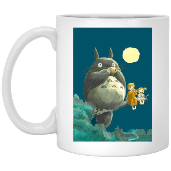 My Neighbor Totoro Poster - My Neighbor Totoro by the moon Mug-Accessories, House Decor, Mug, My Neighbor Totoro, My Neighbor Totoro Poster