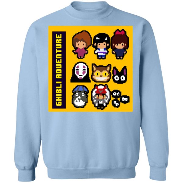 Tom Totoro Concrete Atlantic City - 8 BIT Ghibli Adventures Sweatshirt Unisex-Apparel, kaonashi, Kiki's Delivery Service, My Neighbor Totoro, no face, Spirited Away, Sweatshirt, Tom Totoro Concrete Atlantic City