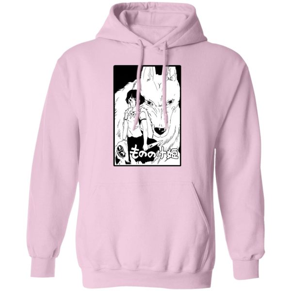 Princess Mononoke Princess - Princess Mononoke Black & White Hoodie-Apparel, Hoodie, princess mononoke, Princess Mononoke Princess