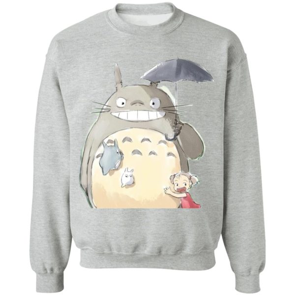 Totoro Dust Sprites - Totoro Family and Mei Sweatshirt-Apparel, My Neighbor Totoro, Sweatshirt, Totoro Dust Sprites