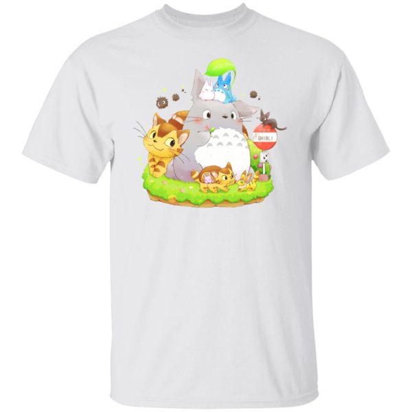 Chibi Totoro - Totoro Family and The Cat Bus T shirt-Apparel, Chibi Totoro, My Neighbor Totoro, Tshirt