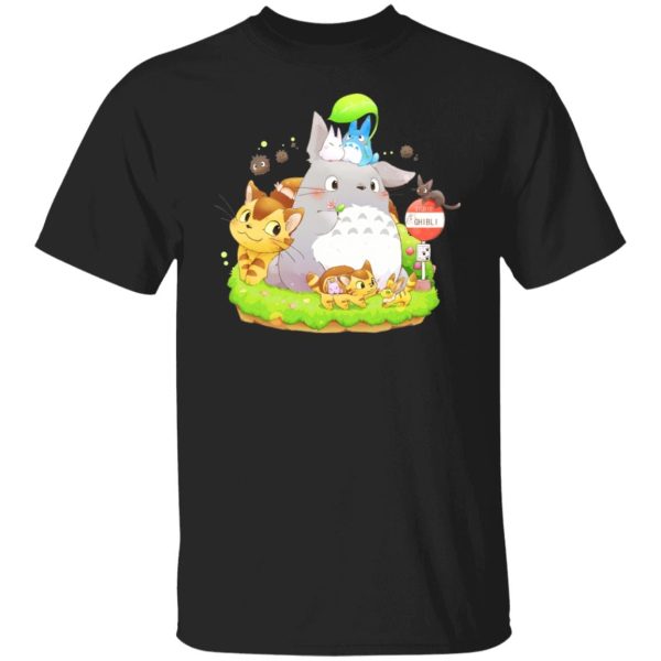 Chibi Totoro - Totoro Family and The Cat Bus T shirt-Apparel, Chibi Totoro, My Neighbor Totoro, Tshirt