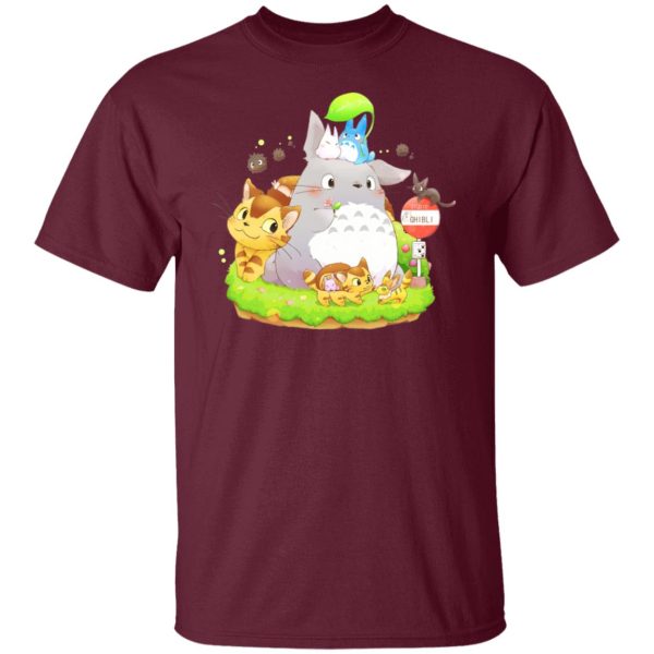 Chibi Totoro - Totoro Family and The Cat Bus T shirt-Apparel, Chibi Totoro, My Neighbor Totoro, Tshirt