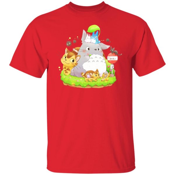 Chibi Totoro - Totoro Family and The Cat Bus T shirt-Apparel, Chibi Totoro, My Neighbor Totoro, Tshirt