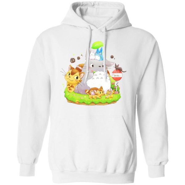 Totoro Bag - Totoro Family and The Cat Bus Hoodie-Apparel, Hoodie, My Neighbor Totoro, Totoro Bag