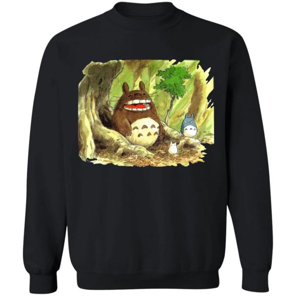 My Neighbor Totoro Film - Totoro in Jungle Water Color Sweatshirt-Apparel, My Neighbor Totoro, My Neighbor Totoro Film, Sweatshirt