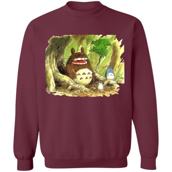 My Neighbor Totoro Film - Totoro in Jungle Water Color Sweatshirt-Apparel, My Neighbor Totoro, My Neighbor Totoro Film, Sweatshirt