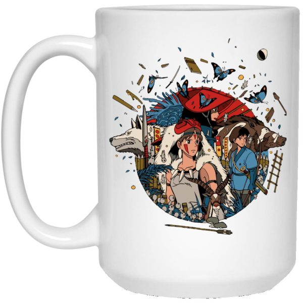 Princess Mononoke Forest Spirit - Princess Mononoke Kokyo Mug-Accessories, House Decor, Mug, princess mononoke, Princess Mononoke Forest Spirit