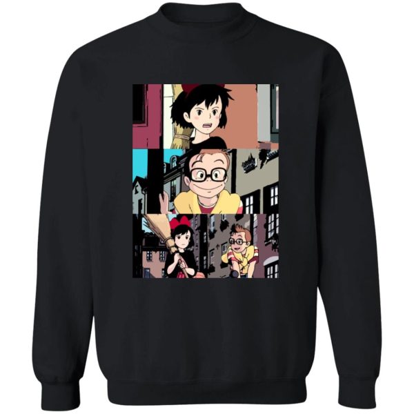 Kiki's Delivery Service Characters - Kiki’s Delivery Service Tower Collage Sweatshirt Unisex-Apparel, Kiki's Delivery Service, Kiki's Delivery Service Characters, Sweatshirt