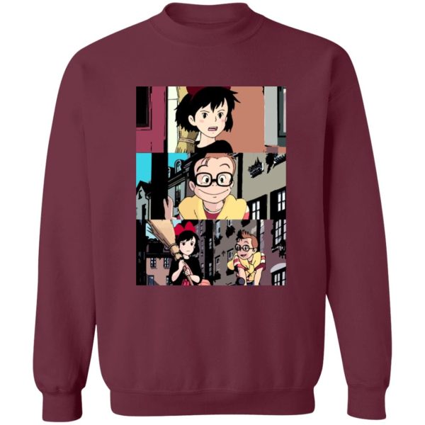 Kiki's Delivery Service Characters - Kiki’s Delivery Service Tower Collage Sweatshirt Unisex-Apparel, Kiki's Delivery Service, Kiki's Delivery Service Characters, Sweatshirt