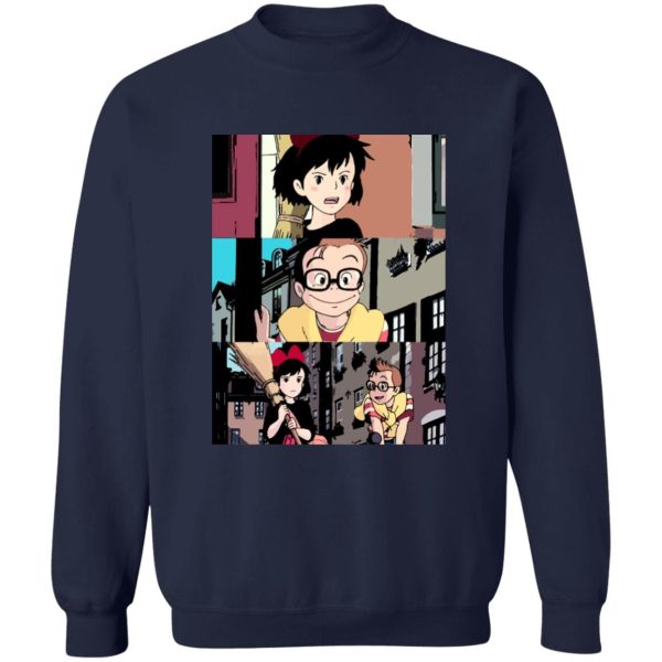 Kiki's Delivery Service Characters - Kiki’s Delivery Service Tower Collage Sweatshirt Unisex-Apparel, Kiki's Delivery Service, Kiki's Delivery Service Characters, Sweatshirt