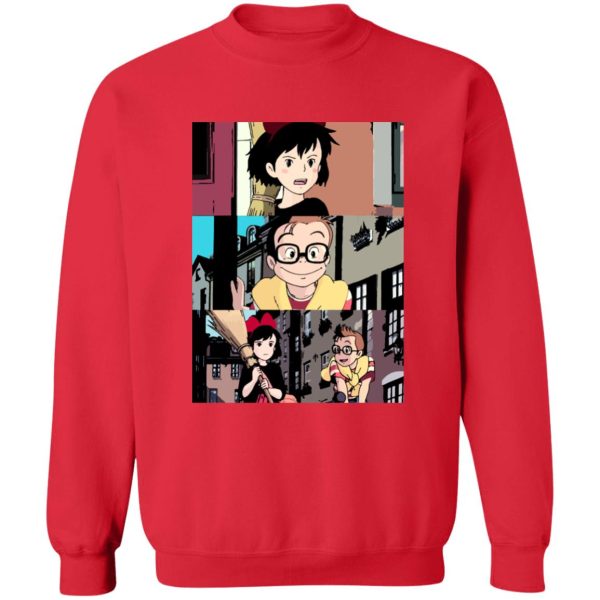 Kiki's Delivery Service Characters - Kiki’s Delivery Service Tower Collage Sweatshirt Unisex-Apparel, Kiki's Delivery Service, Kiki's Delivery Service Characters, Sweatshirt