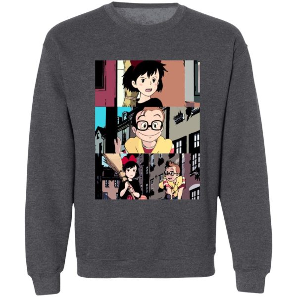 Kiki's Delivery Service Characters - Kiki’s Delivery Service Tower Collage Sweatshirt Unisex-Apparel, Kiki's Delivery Service, Kiki's Delivery Service Characters, Sweatshirt