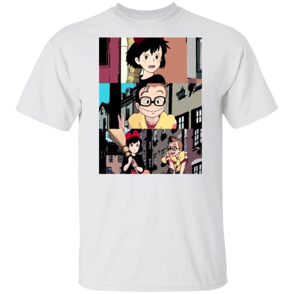 Kiki's Delivery Service Novel - Kiki’s Delivery Service Tower Collage T Shirt Unisex-Apparel, Kiki's Delivery Service, Kiki's Delivery Service Novel, Tshirt