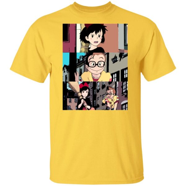 Kiki's Delivery Service Novel - Kiki’s Delivery Service Tower Collage T Shirt Unisex-Apparel, Kiki's Delivery Service, Kiki's Delivery Service Novel, Tshirt