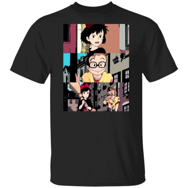 Kiki's Delivery Service Novel - Kiki’s Delivery Service Tower Collage T Shirt Unisex-Apparel, Kiki's Delivery Service, Kiki's Delivery Service Novel, Tshirt