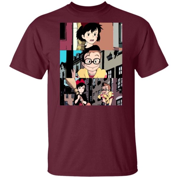 Kiki's Delivery Service Novel - Kiki’s Delivery Service Tower Collage T Shirt Unisex-Apparel, Kiki's Delivery Service, Kiki's Delivery Service Novel, Tshirt