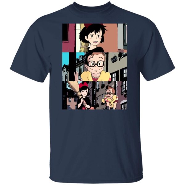 Kiki's Delivery Service Novel - Kiki’s Delivery Service Tower Collage T Shirt Unisex-Apparel, Kiki's Delivery Service, Kiki's Delivery Service Novel, Tshirt