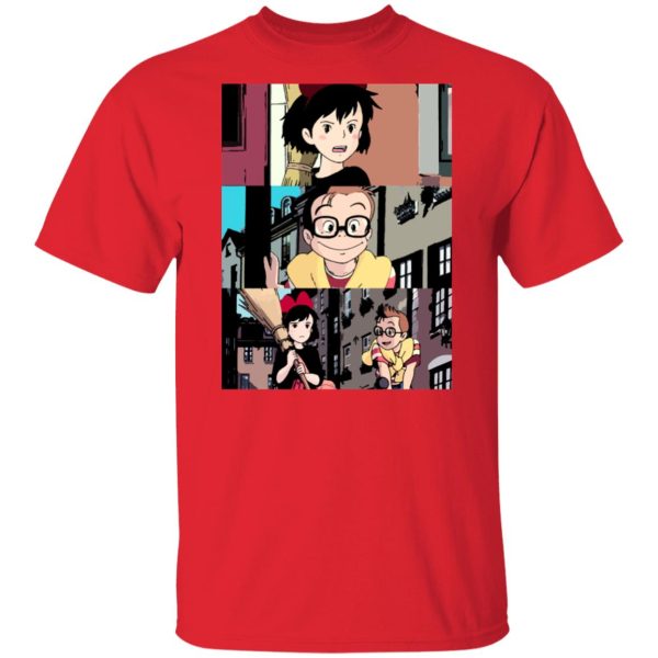 Kiki's Delivery Service Novel - Kiki’s Delivery Service Tower Collage T Shirt Unisex-Apparel, Kiki's Delivery Service, Kiki's Delivery Service Novel, Tshirt