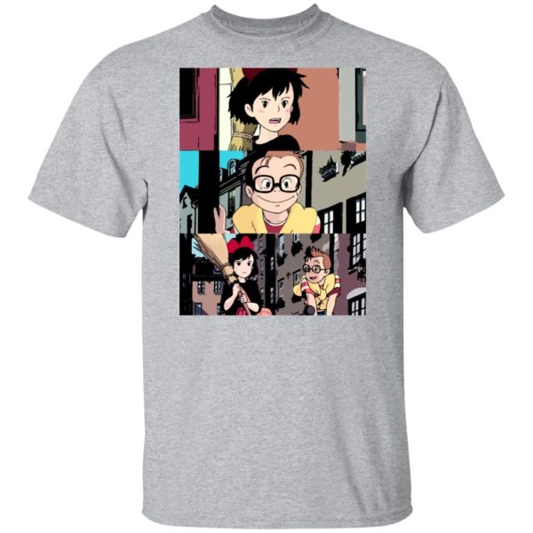 Kiki's Delivery Service Novel - Kiki’s Delivery Service Tower Collage T Shirt Unisex-Apparel, Kiki's Delivery Service, Kiki's Delivery Service Novel, Tshirt