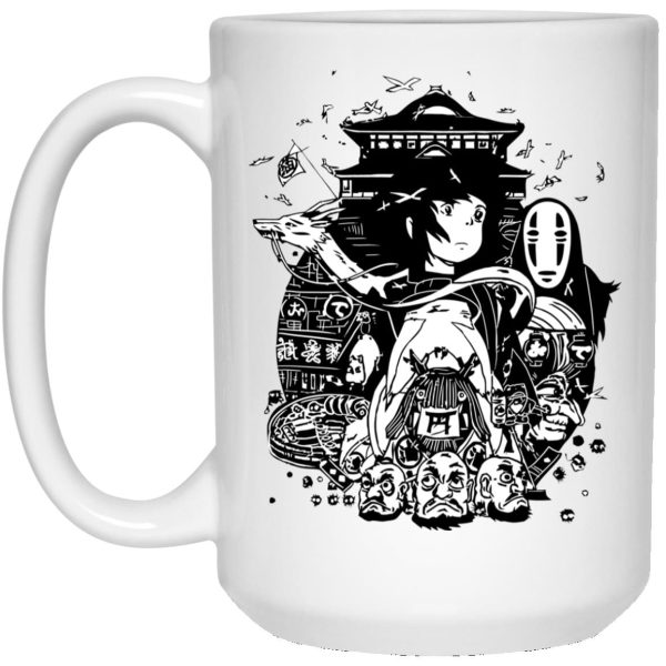 Spirited Away Haku And Chihiro - Spirited Away Art Collection Mug-Accessories, House Decor, Mug, Spirited Away, Spirited Away Haku And Chihiro