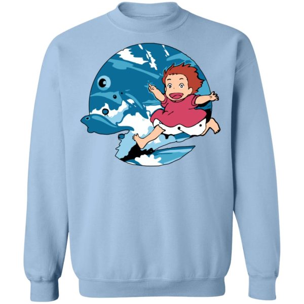 Ponyo Background - Ghibli Studio Ponyo On The Waves Sweatshirt Unisex-Apparel, ponyo, Ponyo Background, Sweatshirt