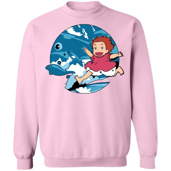 Ponyo Background - Ghibli Studio Ponyo On The Waves Sweatshirt Unisex-Apparel, ponyo, Ponyo Background, Sweatshirt