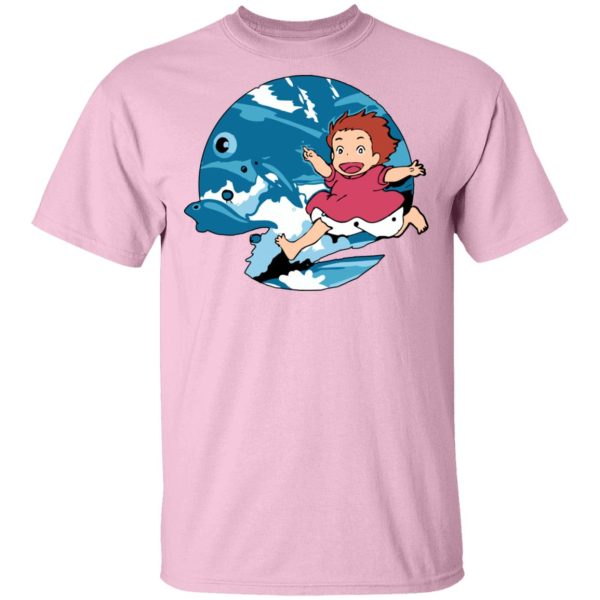 Ponyo Background - Ghibli Studio Ponyo On The Waves T shirt Unisex-Apparel, ponyo, Ponyo Background, Tshirt