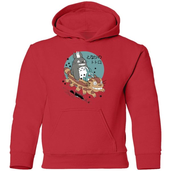 Characters From My Neighbor Totoro - Totoro Riding Catbus Hoodie for Kid-Apparel, Characters From My Neighbor Totoro, Hoodie, My Neighbor Totoro