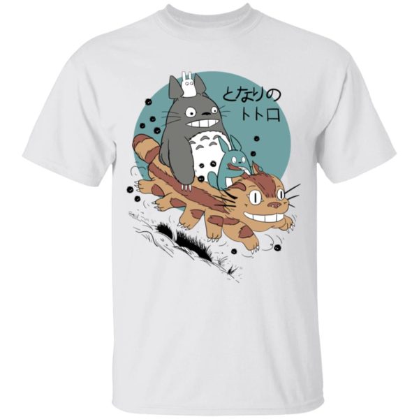 Totoro Bag - Totoro Riding Catbus T Shirt for Kid-Apparel, My Neighbor Totoro, Totoro Bag, Tshirt