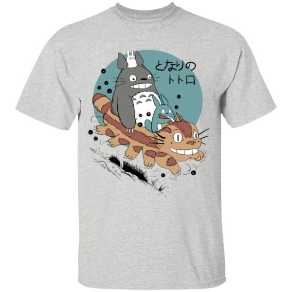 Totoro Bag - Totoro Riding Catbus T Shirt for Kid-Apparel, My Neighbor Totoro, Totoro Bag, Tshirt