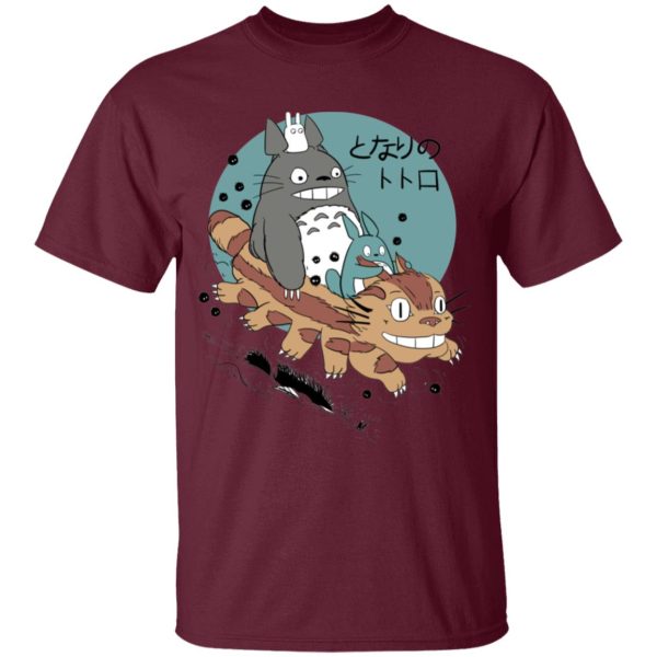 Totoro Bag - Totoro Riding Catbus T Shirt for Kid-Apparel, My Neighbor Totoro, Totoro Bag, Tshirt