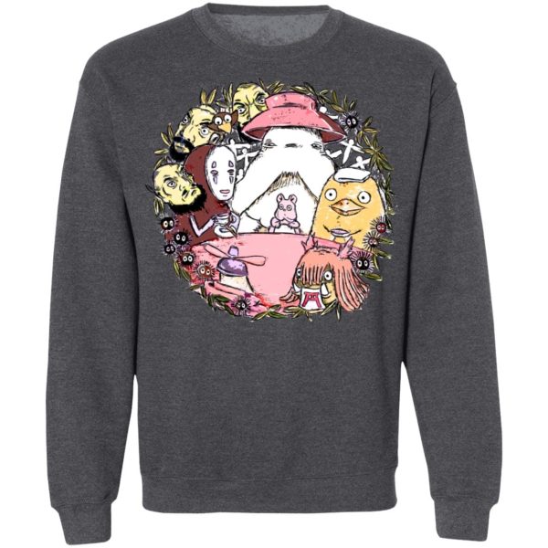 Cast Of Spirited Away - Spirited Away No Face Tea Time Sweatshirt Unisex-Apparel, Cast Of Spirited Away, no face, Spirited Away, Sweatshirt