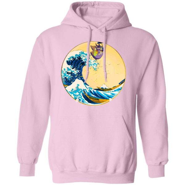 Totoro Cartoon Movie - Totoro On The Waves Hoodie Unisex-Apparel, Hoodie, My Neighbor Totoro, Totoro Cartoon Movie