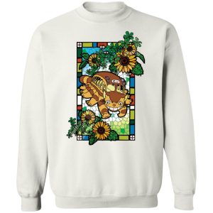 My Totoro - My Neighbor Totoro – Cat Bus Stained Glass Art Sweatshirt-Apparel, My Neighbor Totoro, My Totoro, Sweatshirt