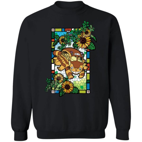 My Totoro - My Neighbor Totoro – Cat Bus Stained Glass Art Sweatshirt-Apparel, My Neighbor Totoro, My Totoro, Sweatshirt