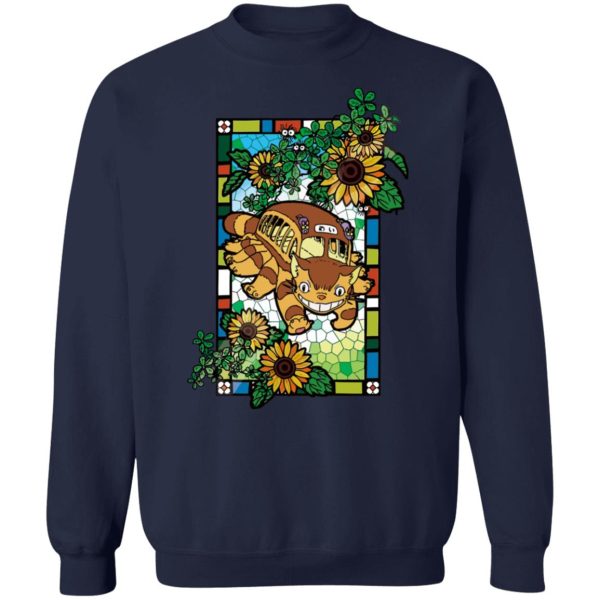 My Totoro - My Neighbor Totoro – Cat Bus Stained Glass Art Sweatshirt-Apparel, My Neighbor Totoro, My Totoro, Sweatshirt