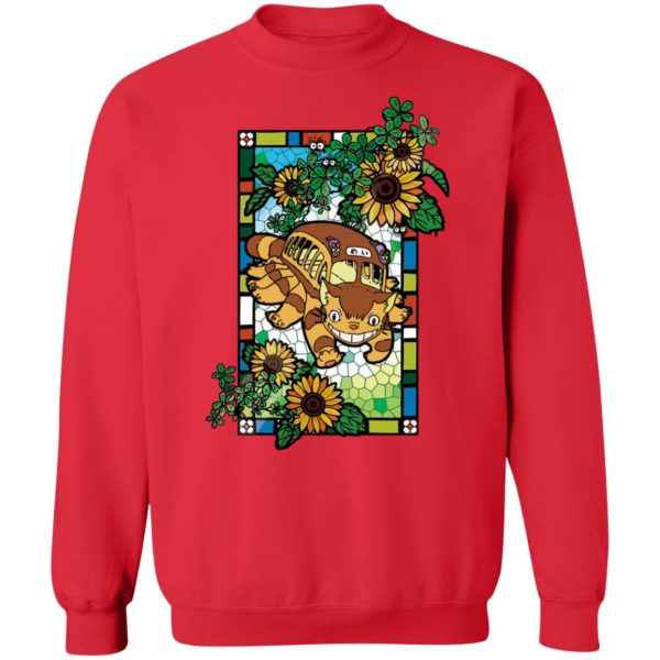 My Totoro - My Neighbor Totoro – Cat Bus Stained Glass Art Sweatshirt-Apparel, My Neighbor Totoro, My Totoro, Sweatshirt